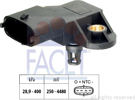 FACET 10.3206 - Gaisa spiediena devējs, Augstuma regulēšana www.autospares.lv