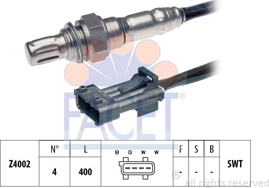 FACET 10.7403 - Лямбда-зонд, датчик кислорода www.autospares.lv