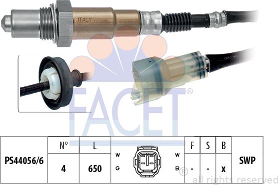 FACET 10.7487 - Лямбда-зонд, датчик кислорода www.autospares.lv