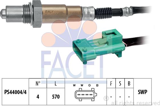 FACET 10.7597 - Лямбда-зонд, датчик кислорода www.autospares.lv