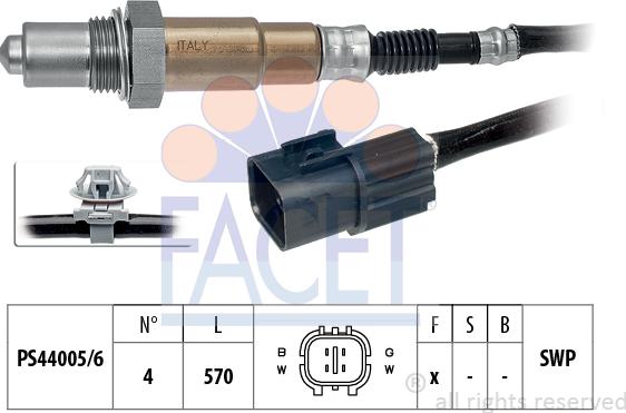 FACET 10.7510 - Лямбда-зонд, датчик кислорода www.autospares.lv