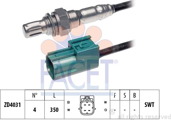 FACET 10.7579 - Лямбда-зонд, датчик кислорода www.autospares.lv