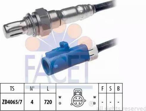 FACET 10.7678 - Лямбда-зонд, датчик кислорода www.autospares.lv