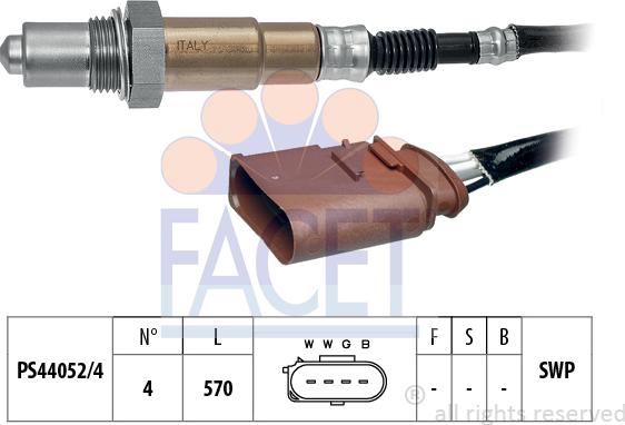 FACET 10.7090 - Лямбда-зонд, датчик кислорода www.autospares.lv