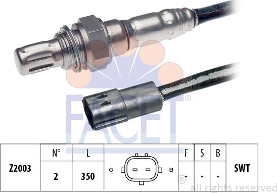 FACET 10.7091 - Лямбда-зонд, датчик кислорода www.autospares.lv