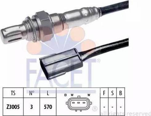 FACET 10.7053 - Лямбда-зонд, датчик кислорода www.autospares.lv