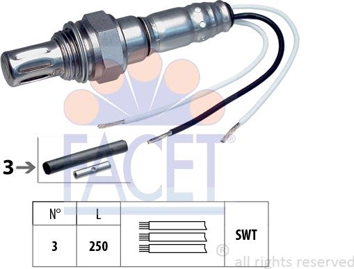 FACET 10.7003 - Lambda Sensor www.autospares.lv