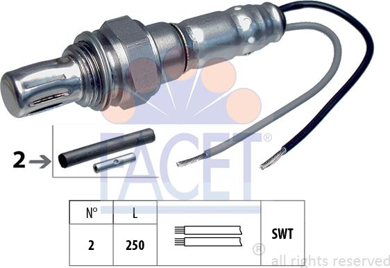 FACET 10.7002 - Лямбда-зонд, датчик кислорода www.autospares.lv