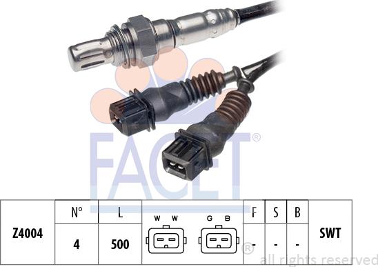 FACET 10.7036 - Лямбда-зонд, датчик кислорода www.autospares.lv