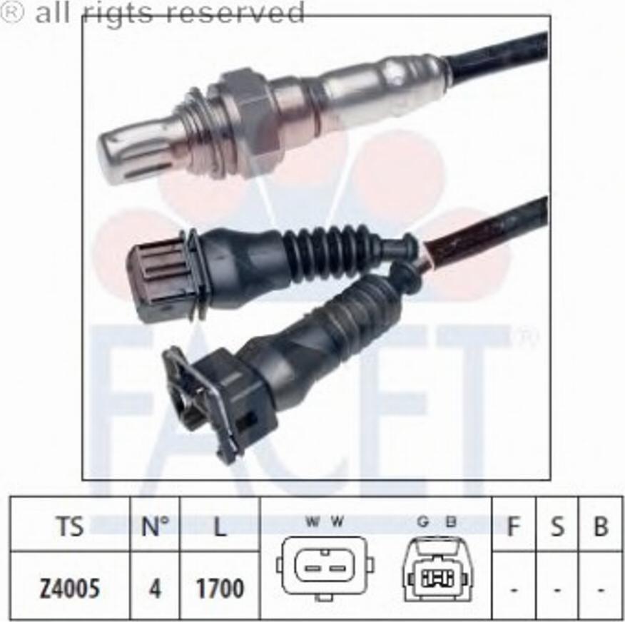 FACET 10.7038 - Lambda Sensor www.autospares.lv