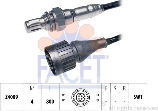 FACET 10.7032 - Лямбда-зонд, датчик кислорода www.autospares.lv