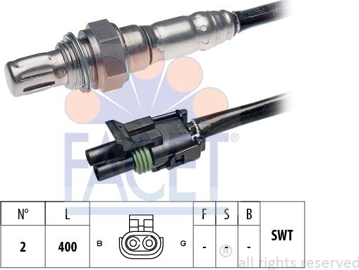 FACET 10.7074 - Лямбда-зонд, датчик кислорода www.autospares.lv