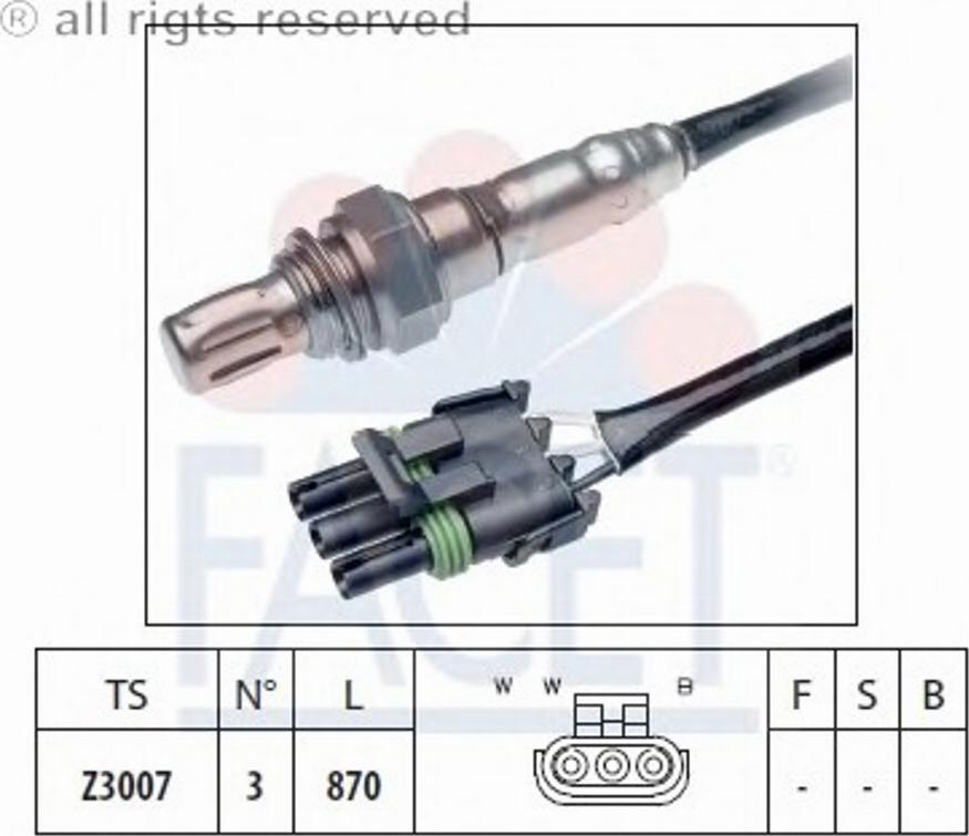 FACET 107078 - Лямбда-зонд, датчик кислорода www.autospares.lv