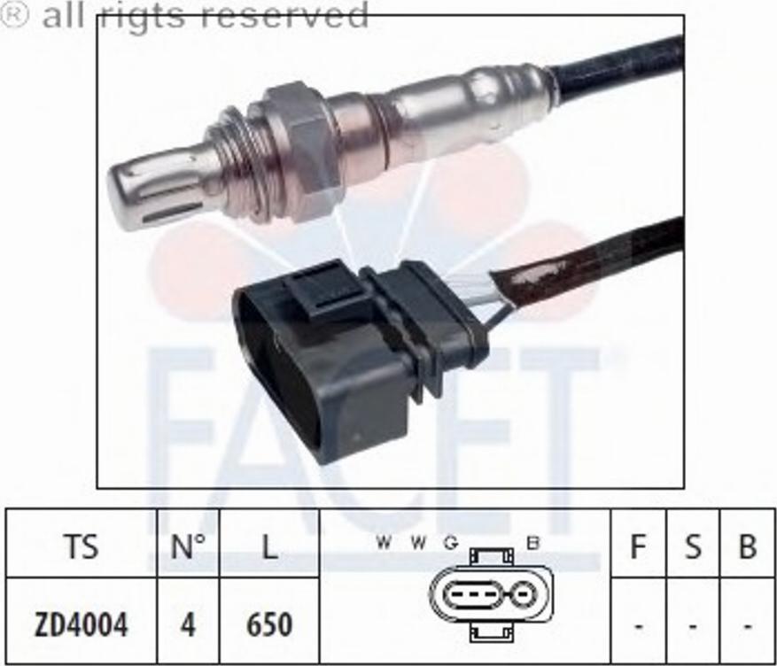 FACET 10.7144 - Лямбда-зонд, датчик кислорода www.autospares.lv