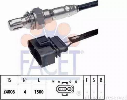 FACET 10.7145 - Лямбда-зонд, датчик кислорода www.autospares.lv