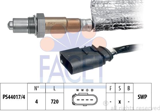 FACET 10.7163 - Лямбда-зонд, датчик кислорода www.autospares.lv