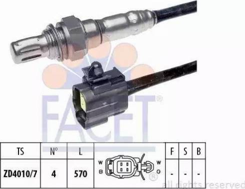 FACET 10.7105 - Лямбда-зонд, датчик кислорода www.autospares.lv