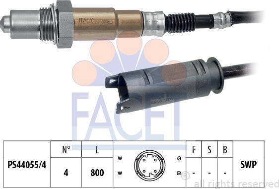 FACET 10.7120 - Лямбда-зонд, датчик кислорода www.autospares.lv