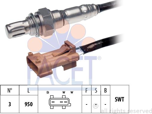 FACET 10.7890 - Лямбда-зонд, датчик кислорода www.autospares.lv