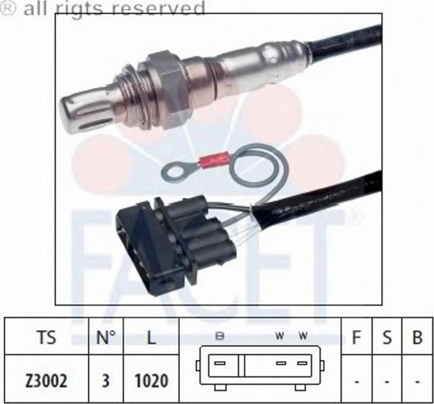 FACET 107348 - Lambda zonde www.autospares.lv