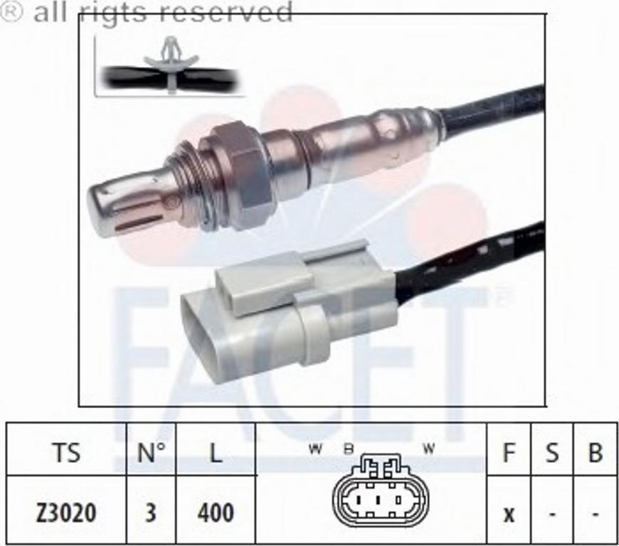 FACET 107328 - Lambda zonde www.autospares.lv