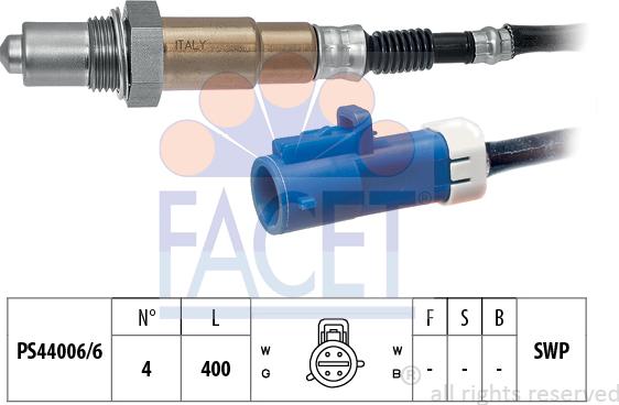 FACET 10.7322 - Лямбда-зонд, датчик кислорода www.autospares.lv