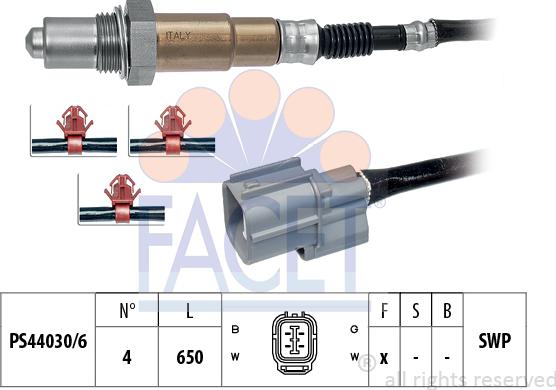 FACET 10.7724 - Лямбда-зонд, датчик кислорода www.autospares.lv