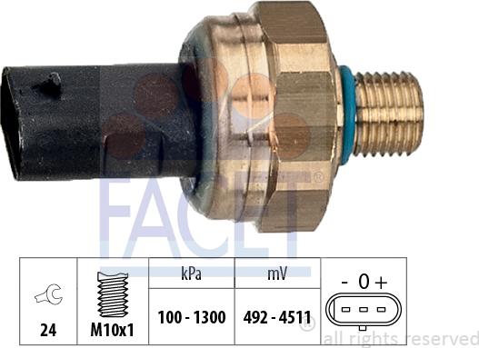 FACET 25.0018 - Sender Unit, oil pressure www.autospares.lv