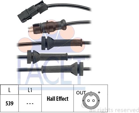 FACET 21.0054 - Devējs, Riteņu griešanās ātrums www.autospares.lv