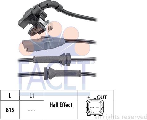 FACET 21.0063 - Devējs, Riteņu griešanās ātrums www.autospares.lv