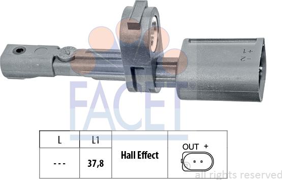 FACET 21.0134 - Devējs, Riteņu griešanās ātrums www.autospares.lv