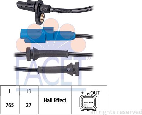 FACET 21.0170 - Devējs, Riteņu griešanās ātrums www.autospares.lv