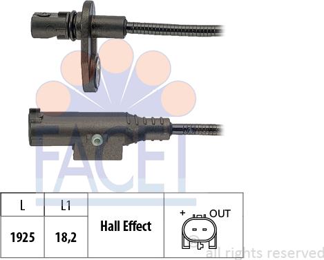 FACET 21.0247 - Devējs, Riteņu griešanās ātrums www.autospares.lv