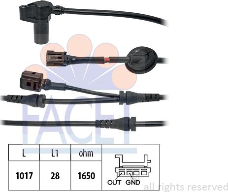 FACET 21.2047 - Датчик ABS, частота вращения колеса www.autospares.lv