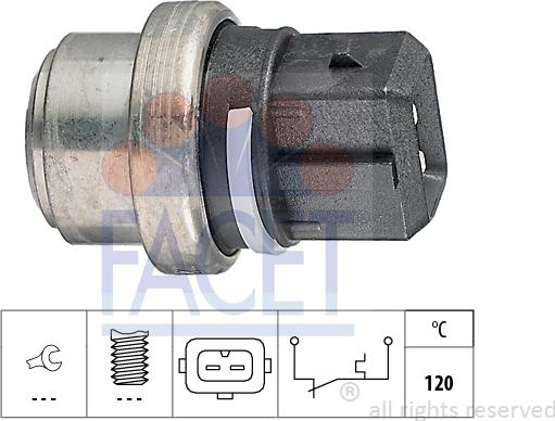 FACET 7.4074 - Devējs, Dzesēšanas šķidruma temperatūra www.autospares.lv