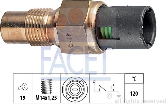 FACET 7.4113 - Sensor, coolant temperature www.autospares.lv