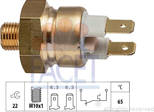 FACET 7.4112 - Devējs, Dzesēšanas šķidruma temperatūra www.autospares.lv