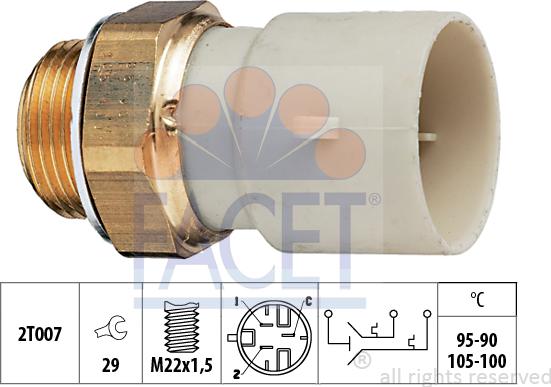 FACET 7.5688 - Termoslēdzis, Radiatora ventilators autospares.lv