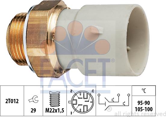 FACET 7.5639 - Termoslēdzis, Radiatora ventilators www.autospares.lv