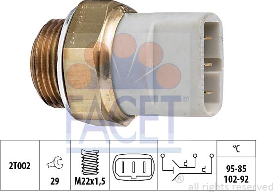 FACET 7.5635 - Temperature Switch, radiator / air conditioner fan www.autospares.lv