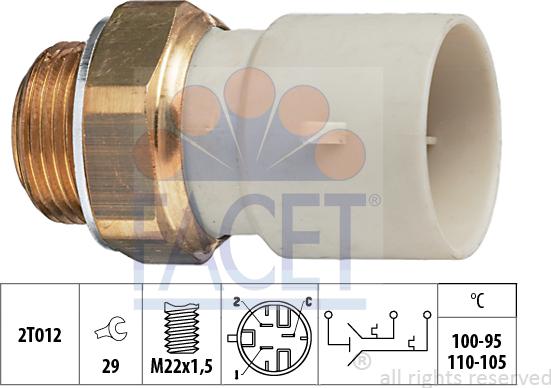 FACET 7.5632 - Termoslēdzis, Radiatora ventilators autospares.lv