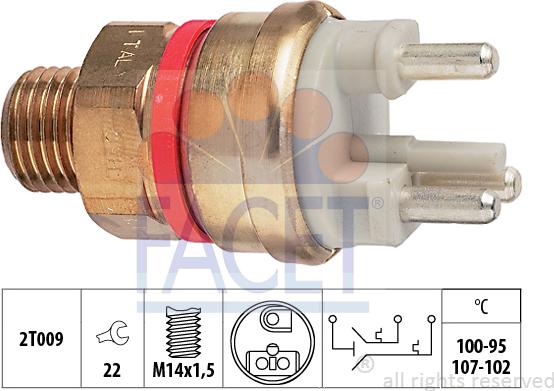 FACET 7.5637 - Termoslēdzis, Radiatora ventilators www.autospares.lv