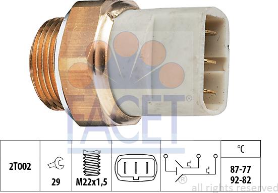 FACET 7.5626 - Termoslēdzis, Radiatora ventilators www.autospares.lv