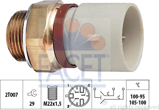 FACET 7.5674 - Termoslēdzis, Radiatora ventilators www.autospares.lv