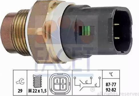 FACET 7.5675 - Termoslēdzis, Radiatora ventilators www.autospares.lv