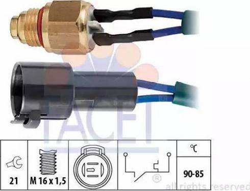 FACET 7.5094 - Термовыключатель, вентилятор радиатора / кондиционера www.autospares.lv