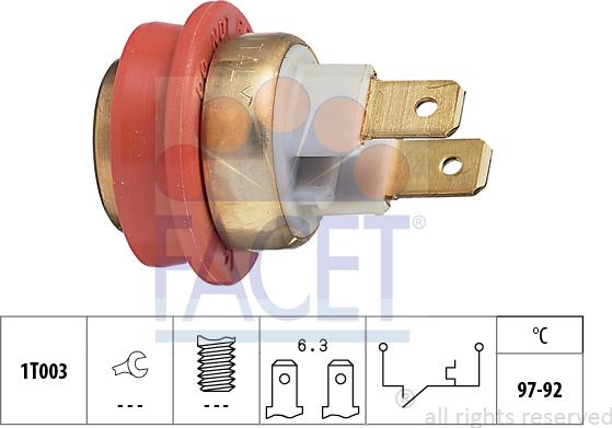 FACET 7.5093 - Termoslēdzis, Radiatora ventilators www.autospares.lv