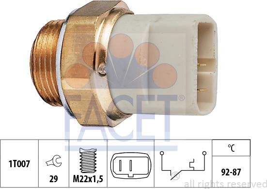 FACET 7.5049 - Termoslēdzis, Radiatora ventilators www.autospares.lv