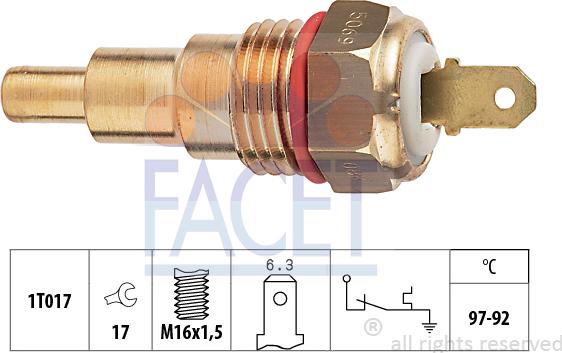 FACET 7.5069 - Termoslēdzis, Radiatora ventilators www.autospares.lv