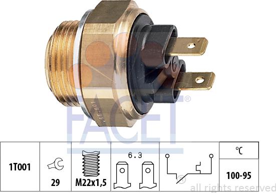 FACET 7.5019 - Termoslēdzis, Radiatora ventilators www.autospares.lv